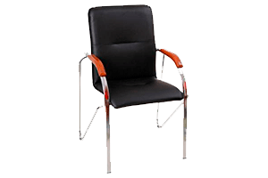 кожаный офисный стул с мягкой спинкой фото1